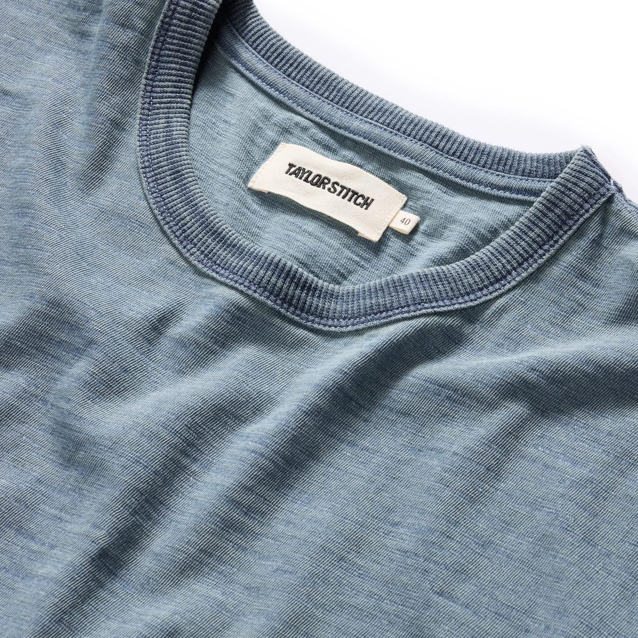 The Organic Cotton Tee in Washed Indigo sold by Taylor Stitch product image thumbnail 4