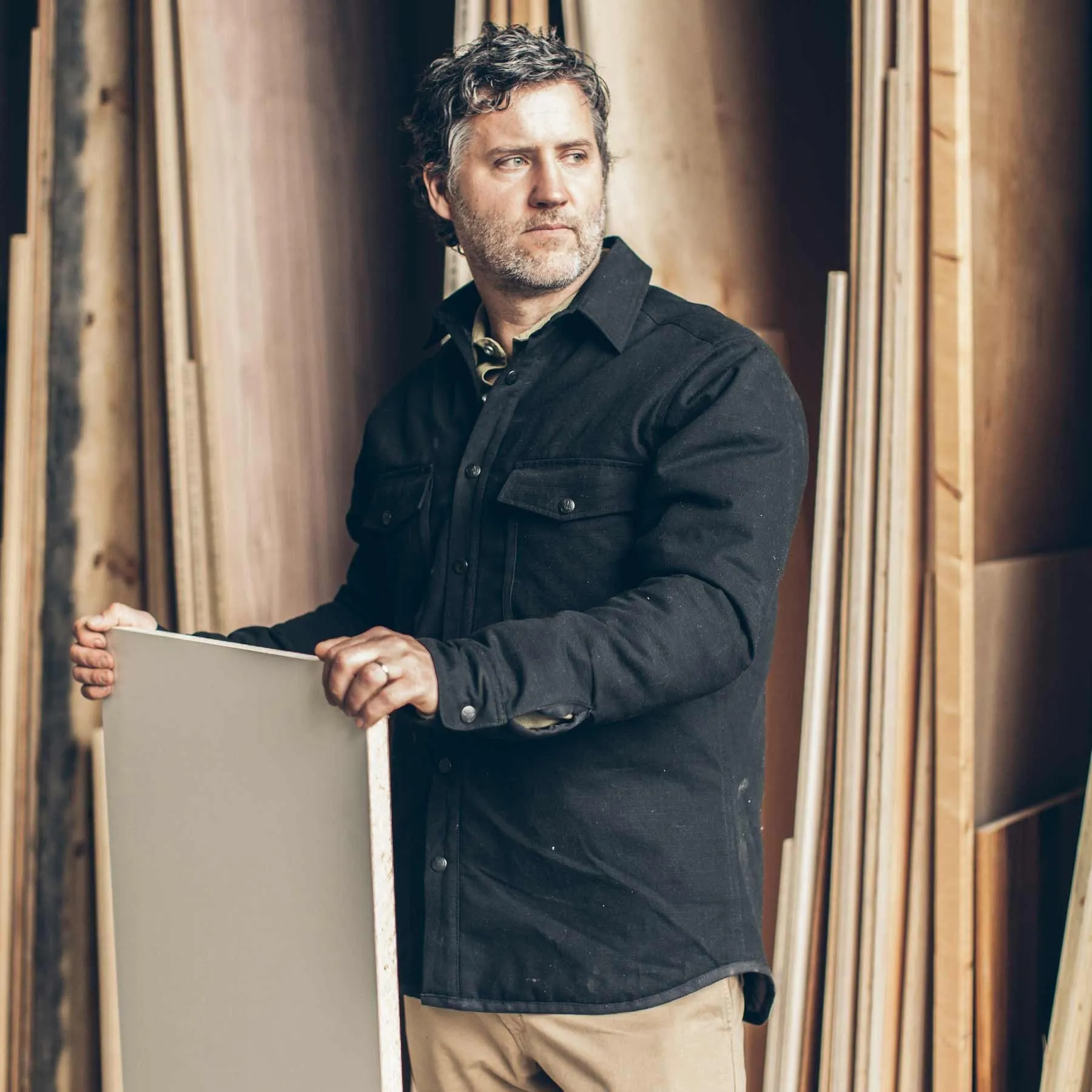 The Chore Jacket in Black Ripstop Canvas sold by Taylor Stitch product image thumbnail 2