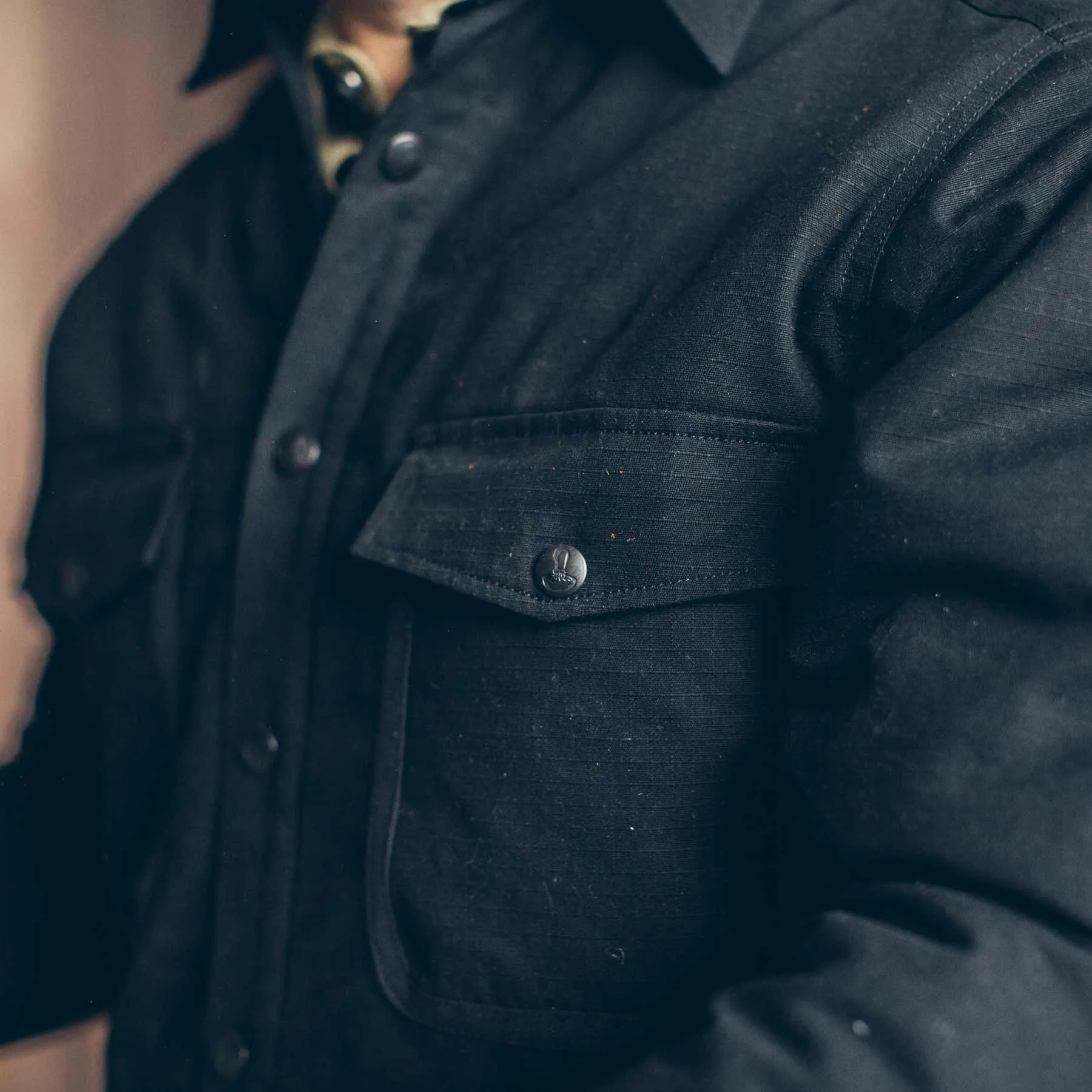 The Chore Jacket in Black Ripstop Canvas sold by Taylor Stitch product image thumbnail 5