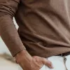 The Heavy Bag Henley in Fatigue Brown sold by Taylor Stitch