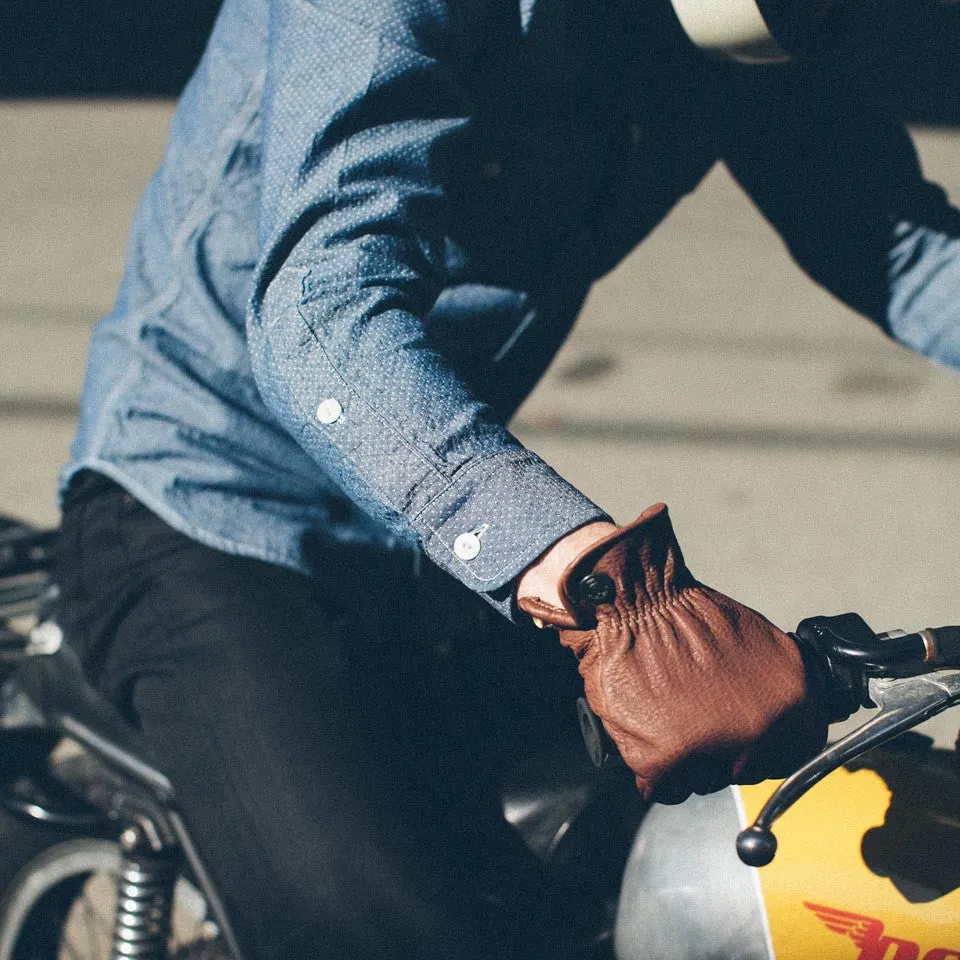 Indigo Jacquard Dot Utility Shirt sold by Taylor Stitch product image thumbnail 5