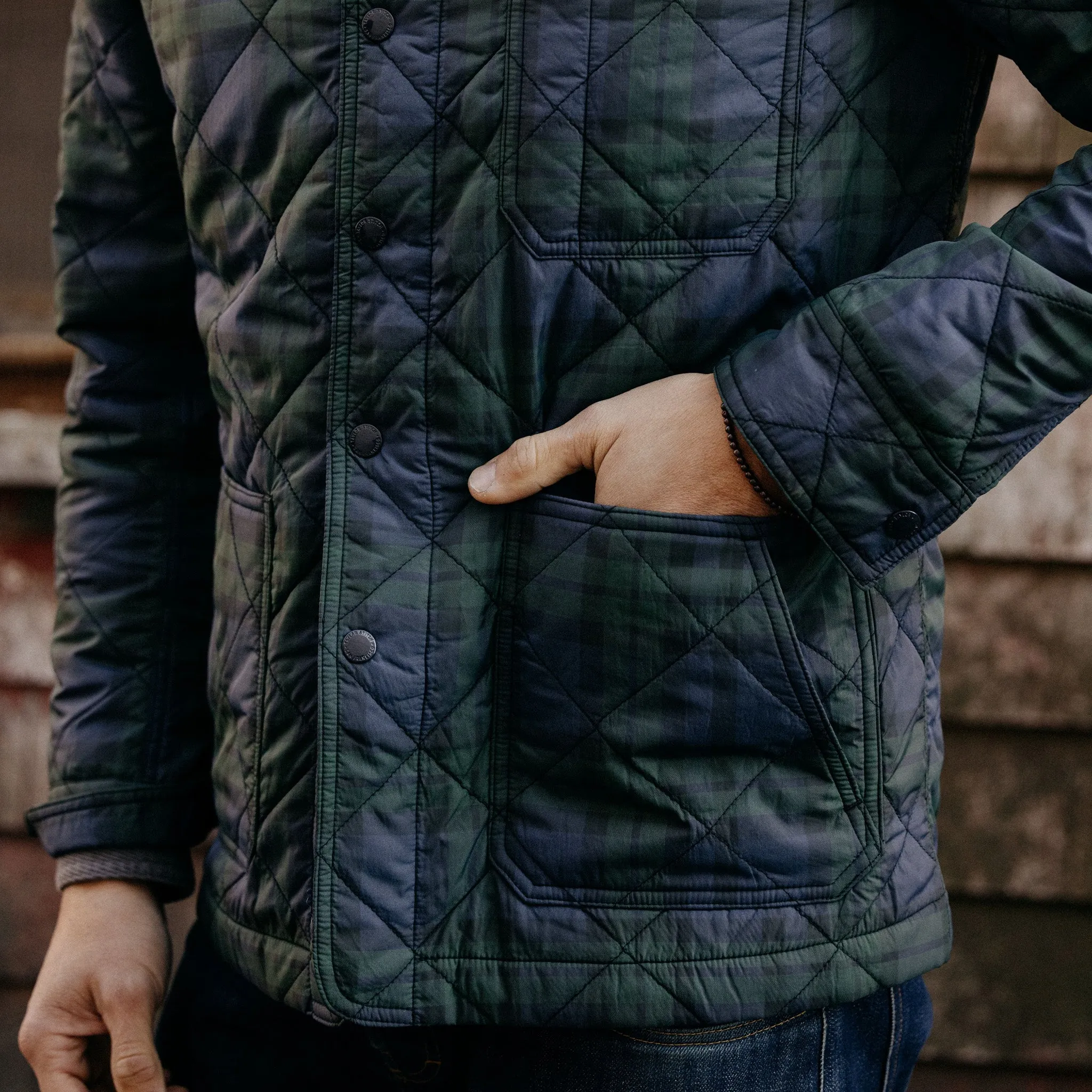 The Ojai Jacket in Blackwatch Plaid Diamond Quilt sold by Taylor Stitch product image thumbnail 5