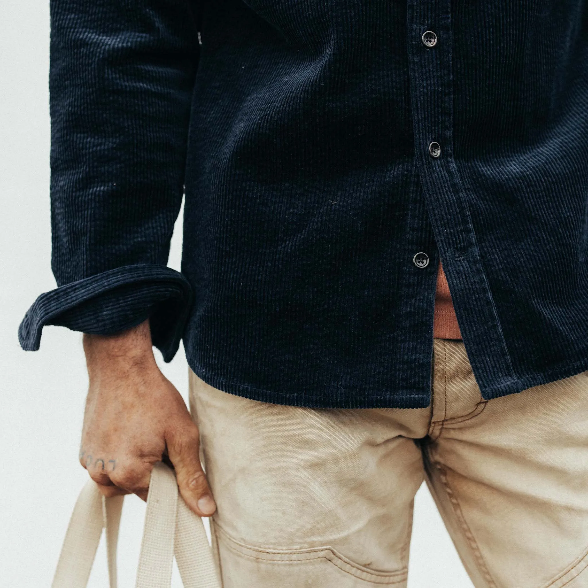 The Utility Shirt in Dark Navy Crepe Cord sold by Taylor Stitch product image thumbnail 4