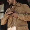 The Ojai Jacket in Cognac Suede sold by Taylor Stitch