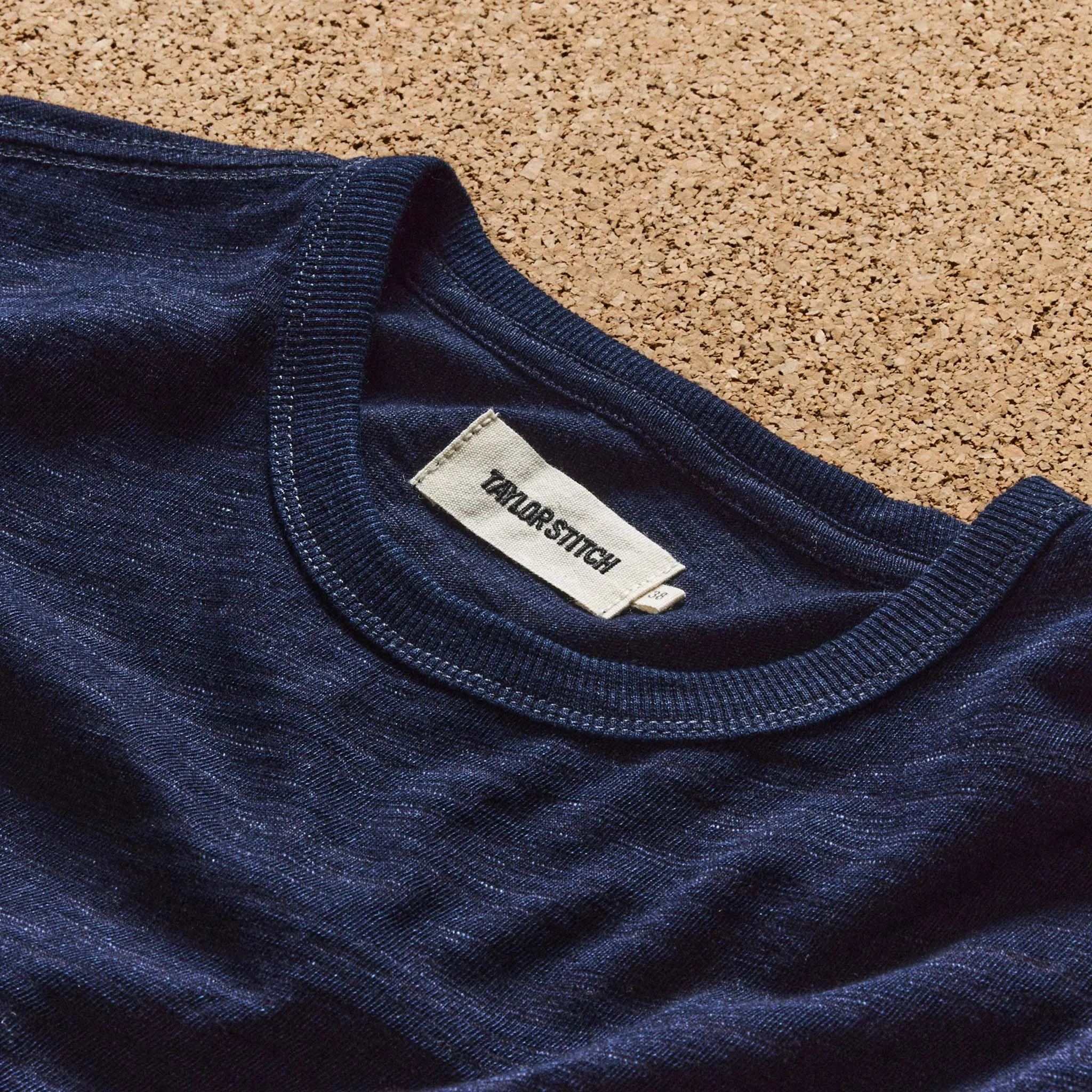 The Organic Cotton Tee in Rinsed Indigo sold by Taylor Stitch product image thumbnail 3