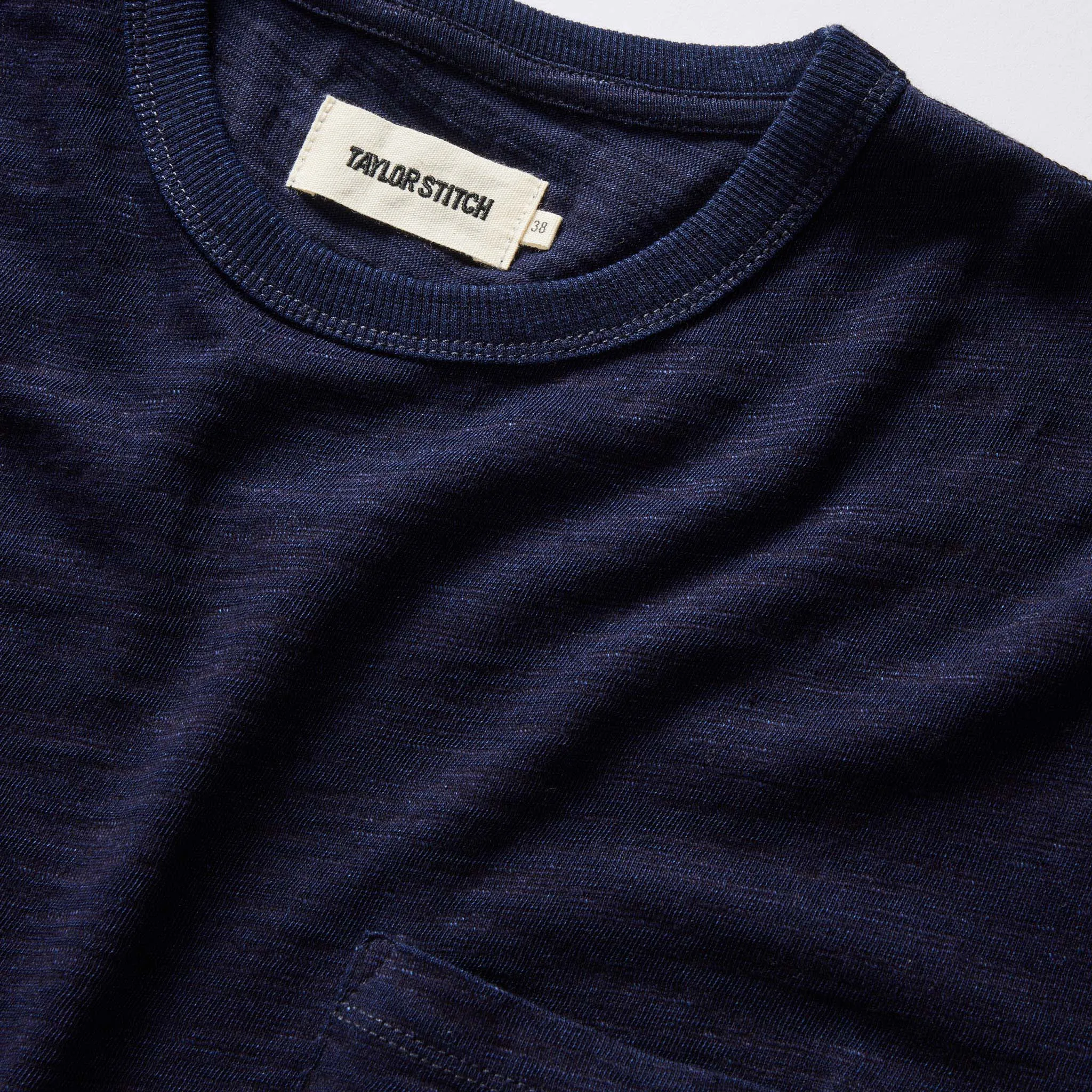 The Organic Cotton Tee in Rinsed Indigo sold by Taylor Stitch product image thumbnail 4