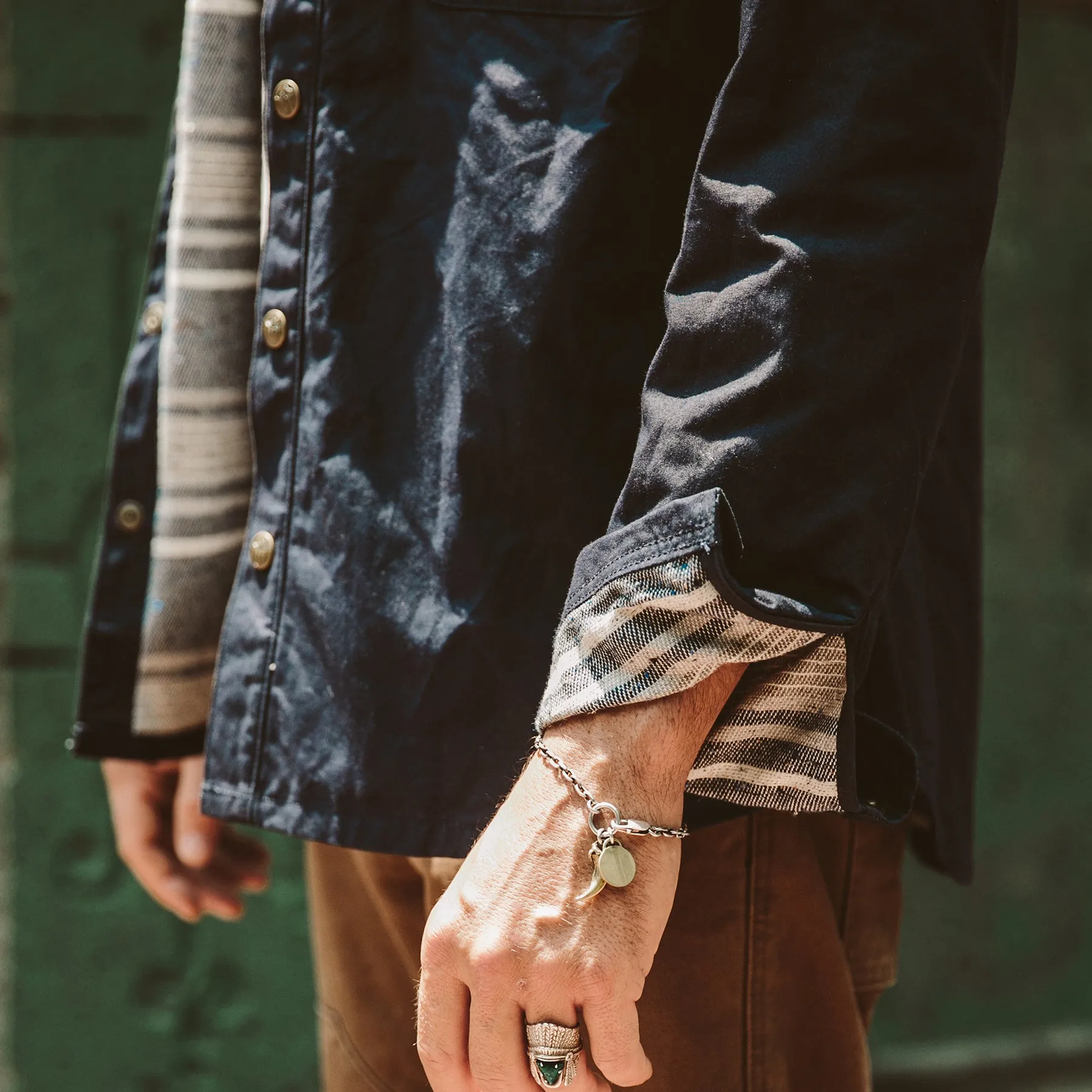 The Chore Jacket in Navy Dry Wax Canvas sold by Taylor Stitch product image thumbnail 5