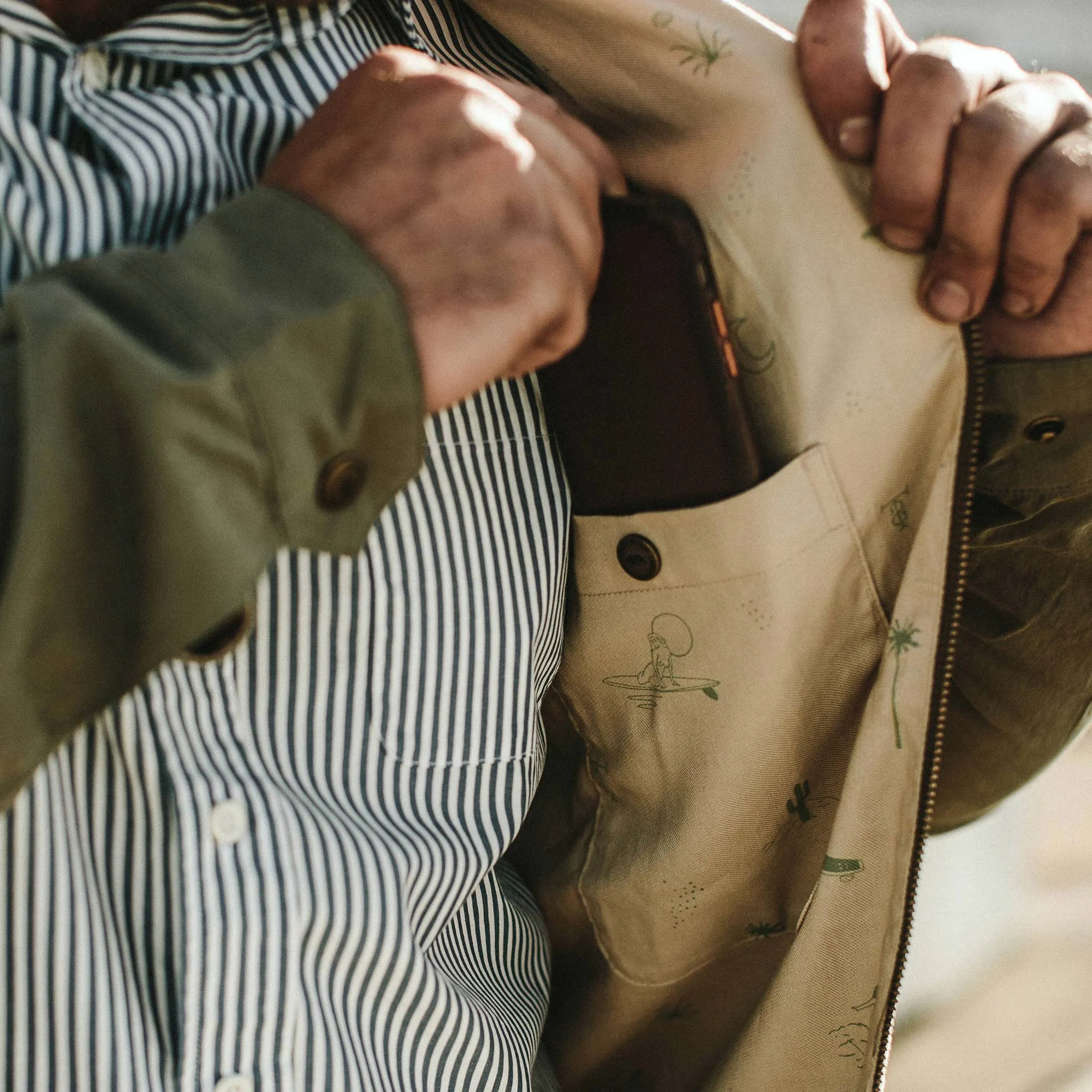 The Montara Jacket in Hunter sold by Taylor Stitch product image thumbnail 4