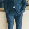 The Telegraph Trouser in Navy sold by Taylor Stitch