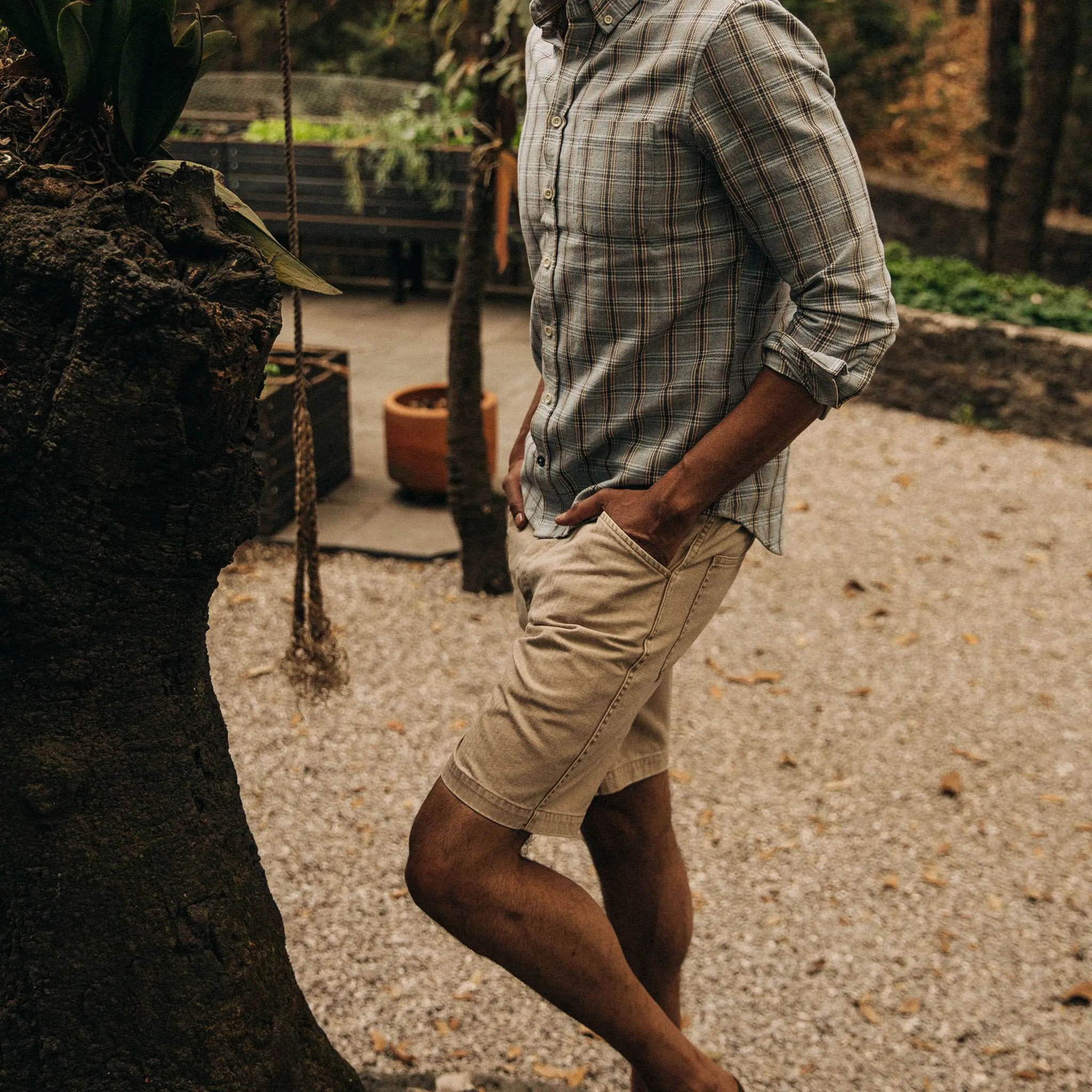 The Camp Short in Khaki Herringbone sold by Taylor Stitch product image thumbnail 3