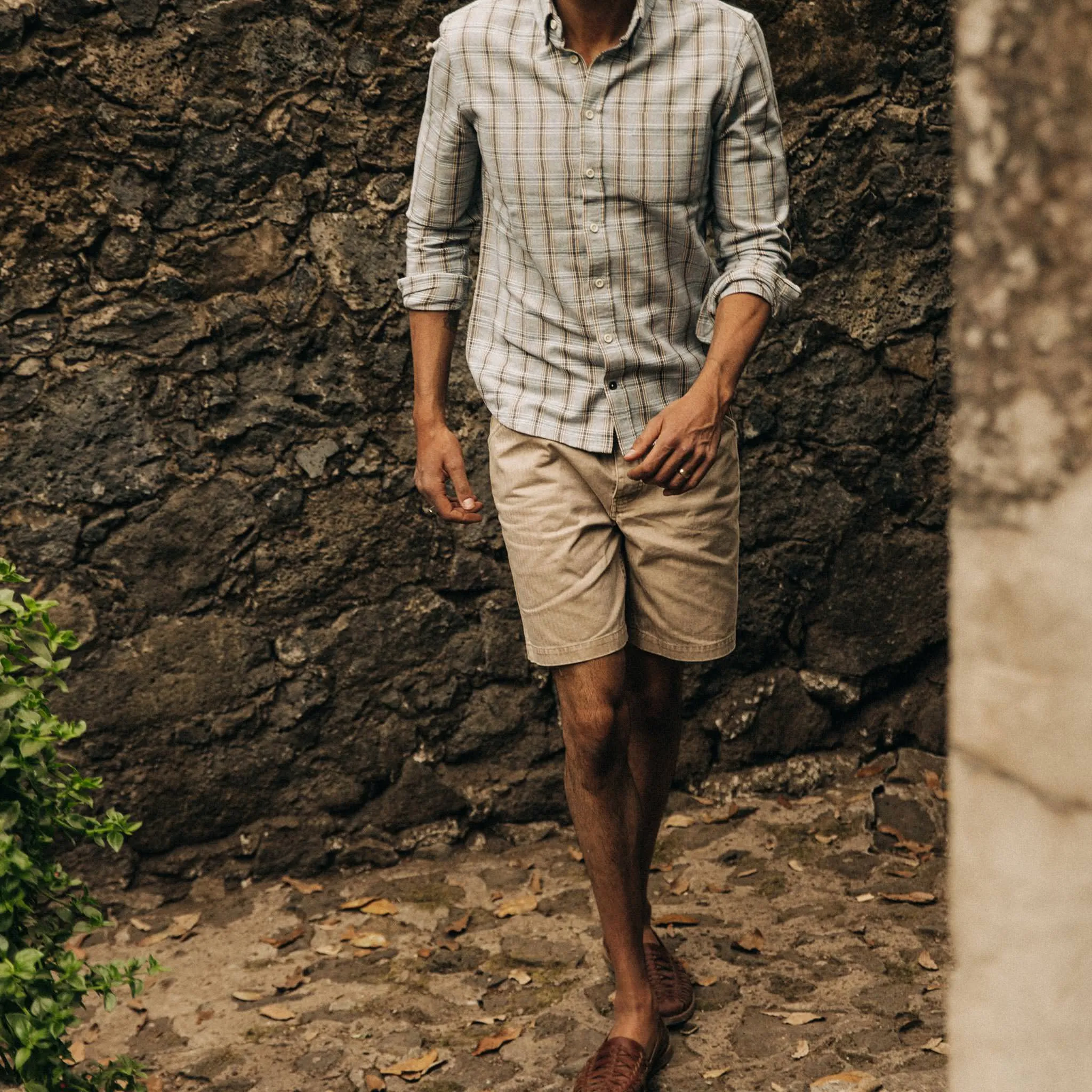 The Camp Short in Khaki Herringbone sold by Taylor Stitch product image thumbnail 2