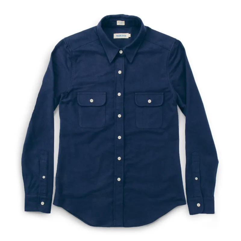 The Sierra Shirt in Navy sold by Taylor Stitch