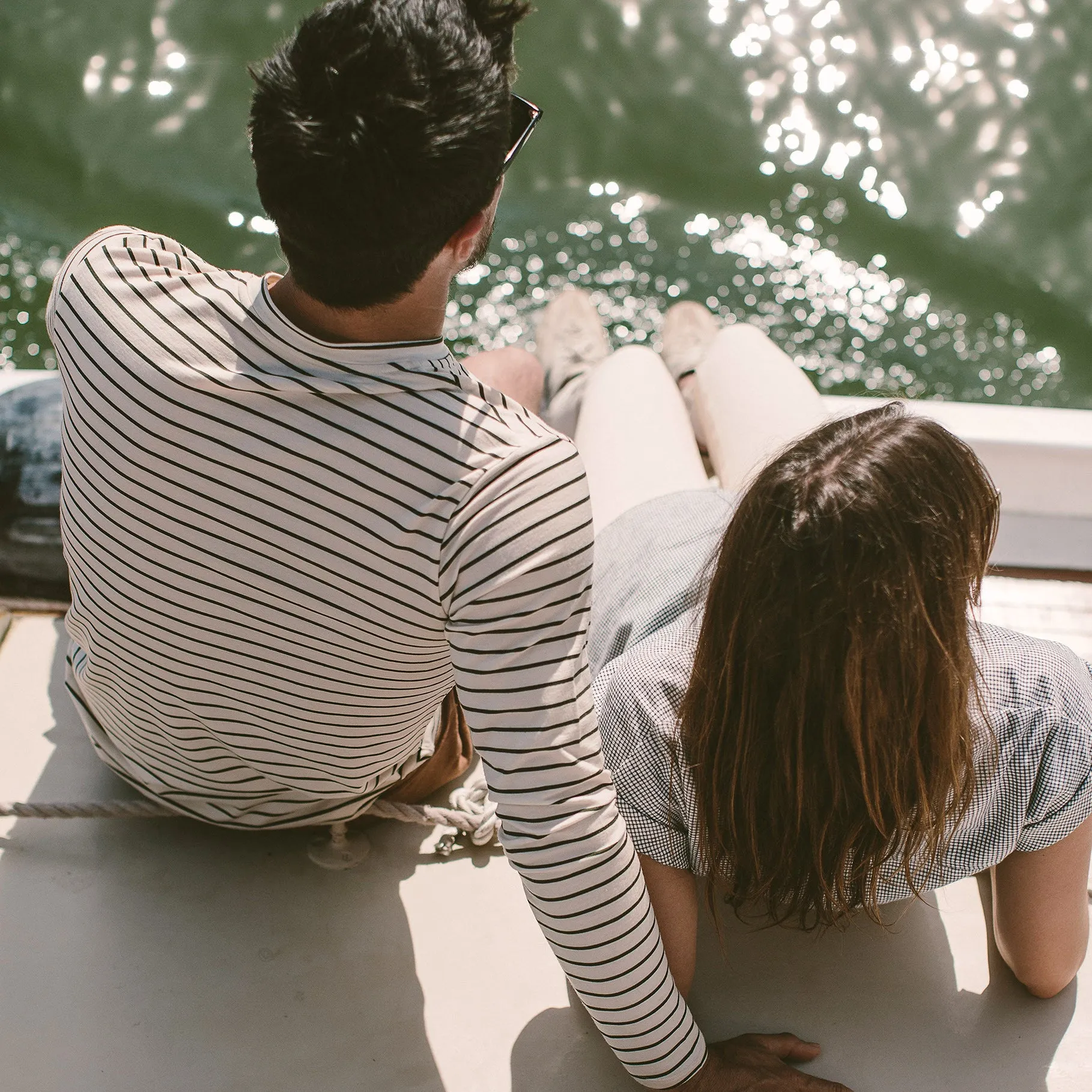 The Mercerized Merino Henley in Forest Stripe sold by Taylor Stitch product image thumbnail 4