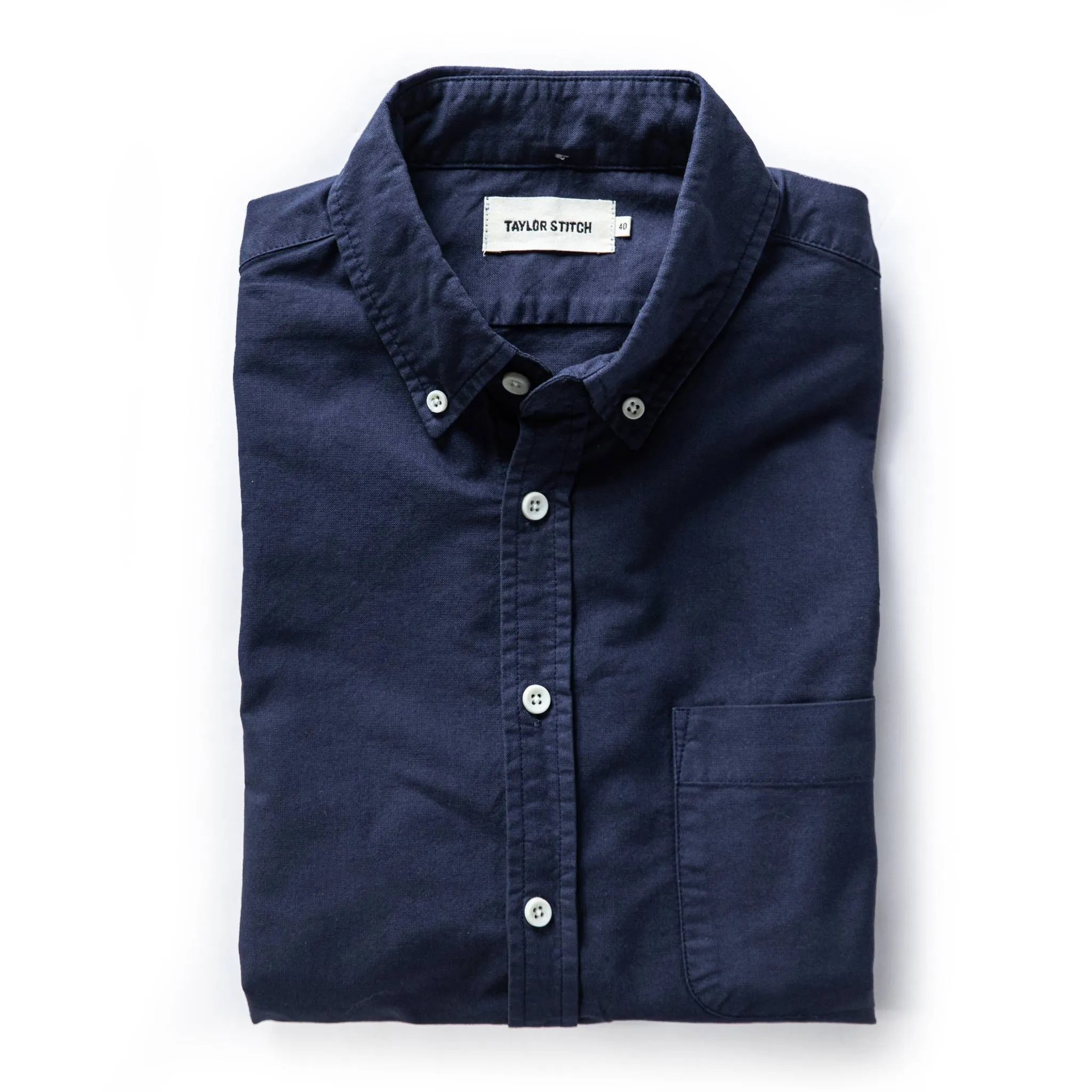 The Jack in Navy Oxford sold by Taylor Stitch