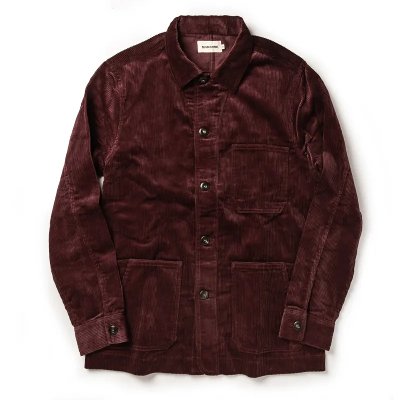 The Ojai Jacket in Burgundy Cord sold by Taylor Stitch