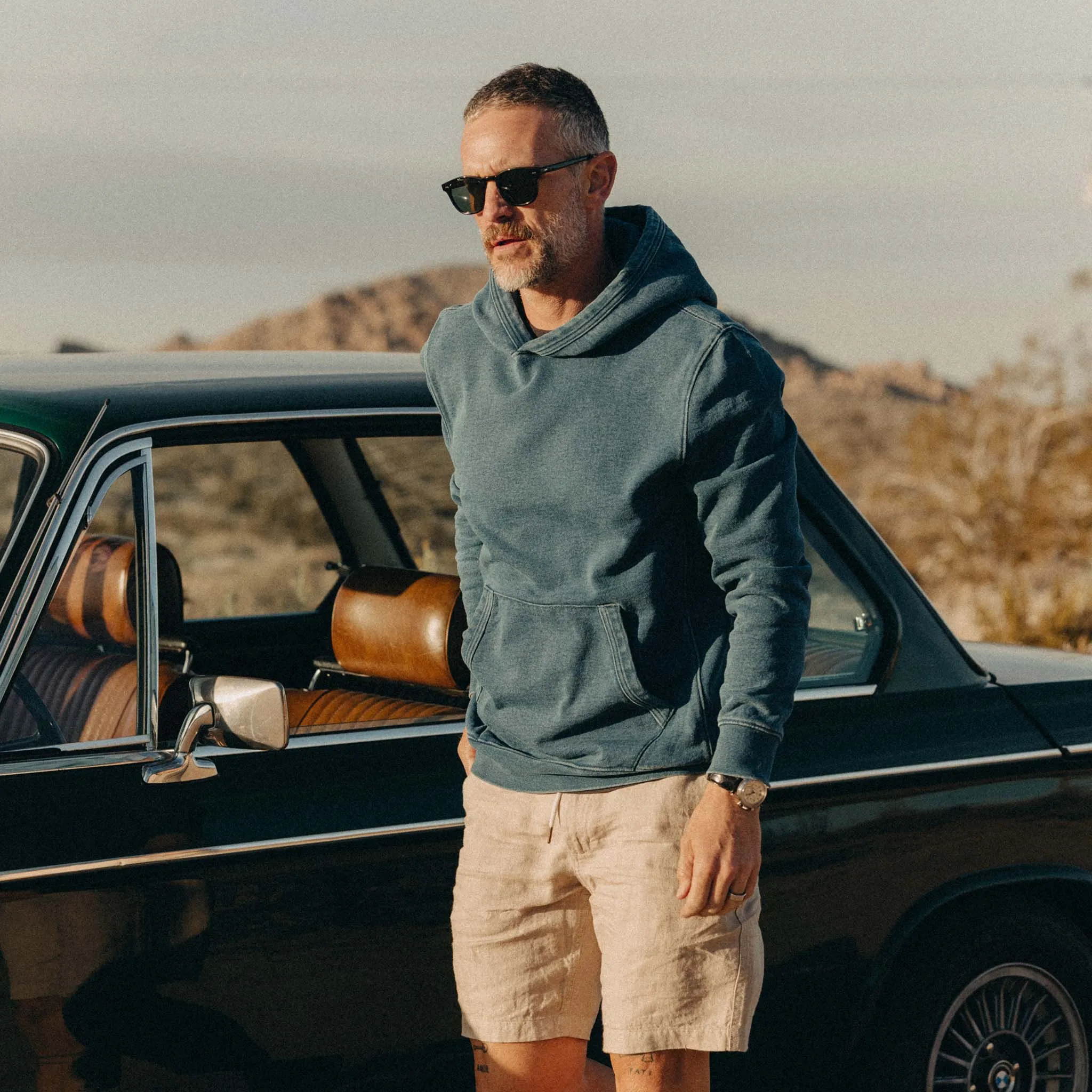 The Apres Hoodie in Washed Indigo Terry sold by Taylor Stitch product image thumbnail 2