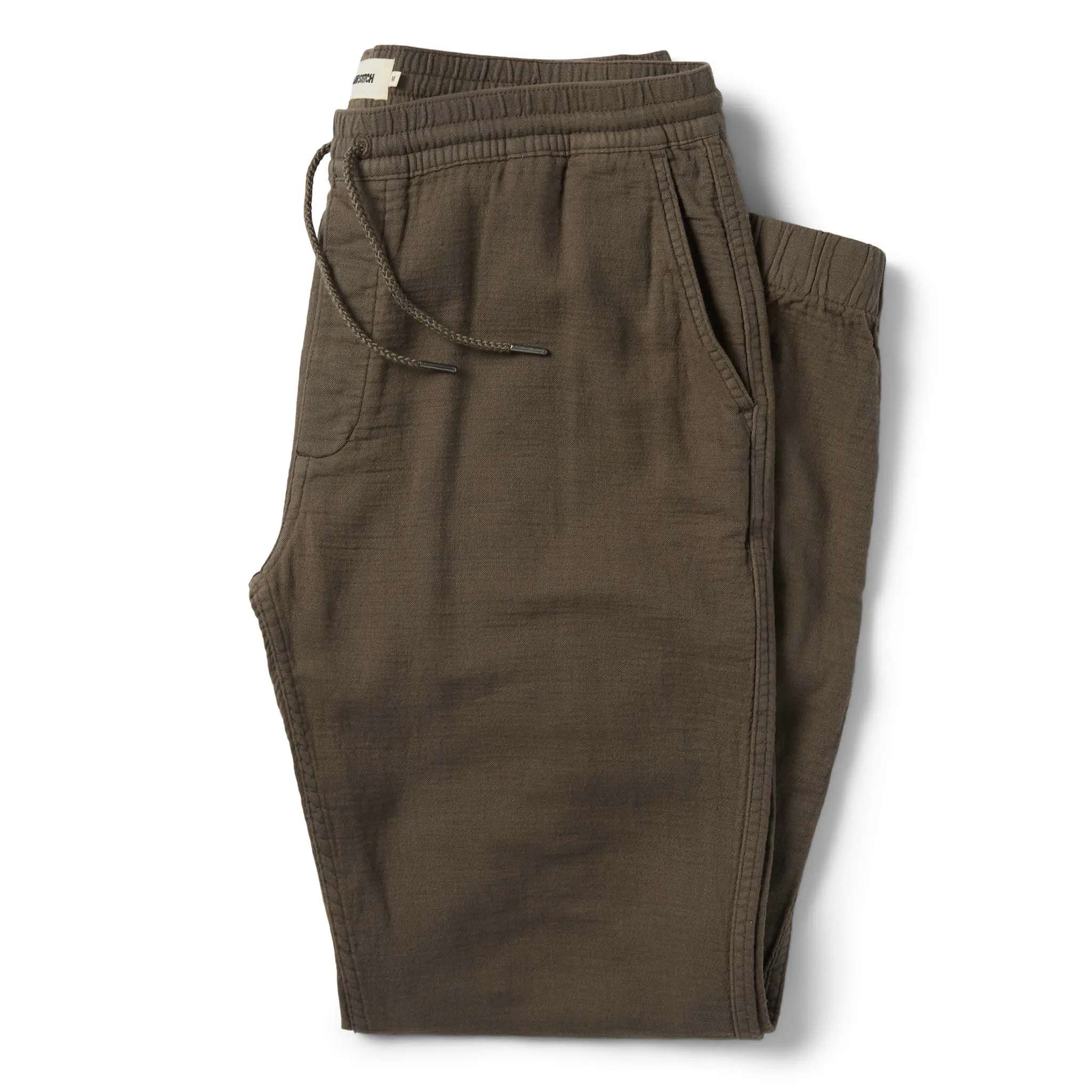 The Apres Pant in Walnut Double Cloth sold by Taylor Stitch
