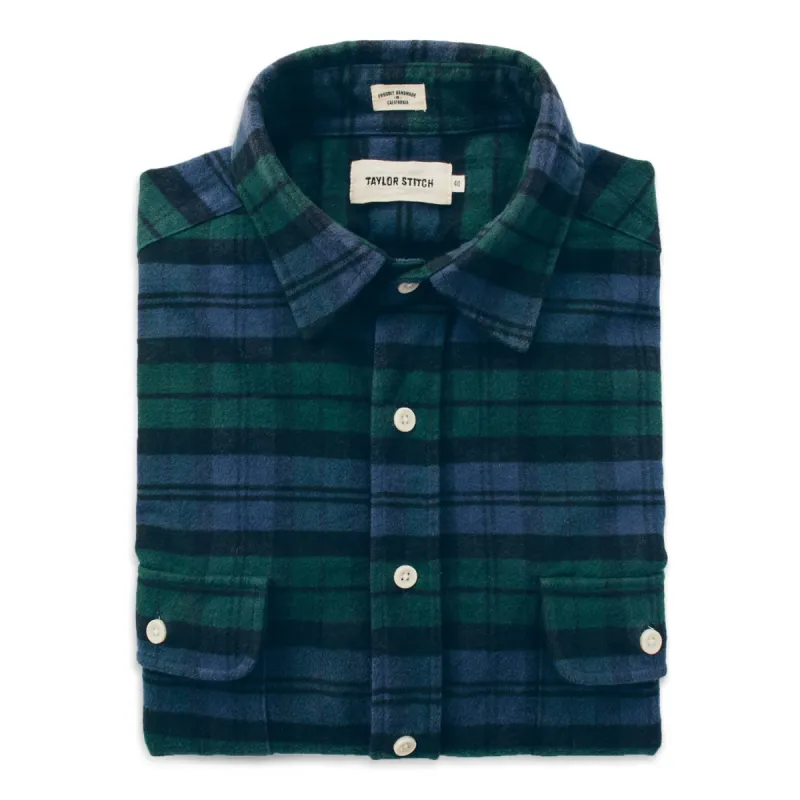 The Yosemite Shirt in Blackwatch Plaid sold by Taylor Stitch