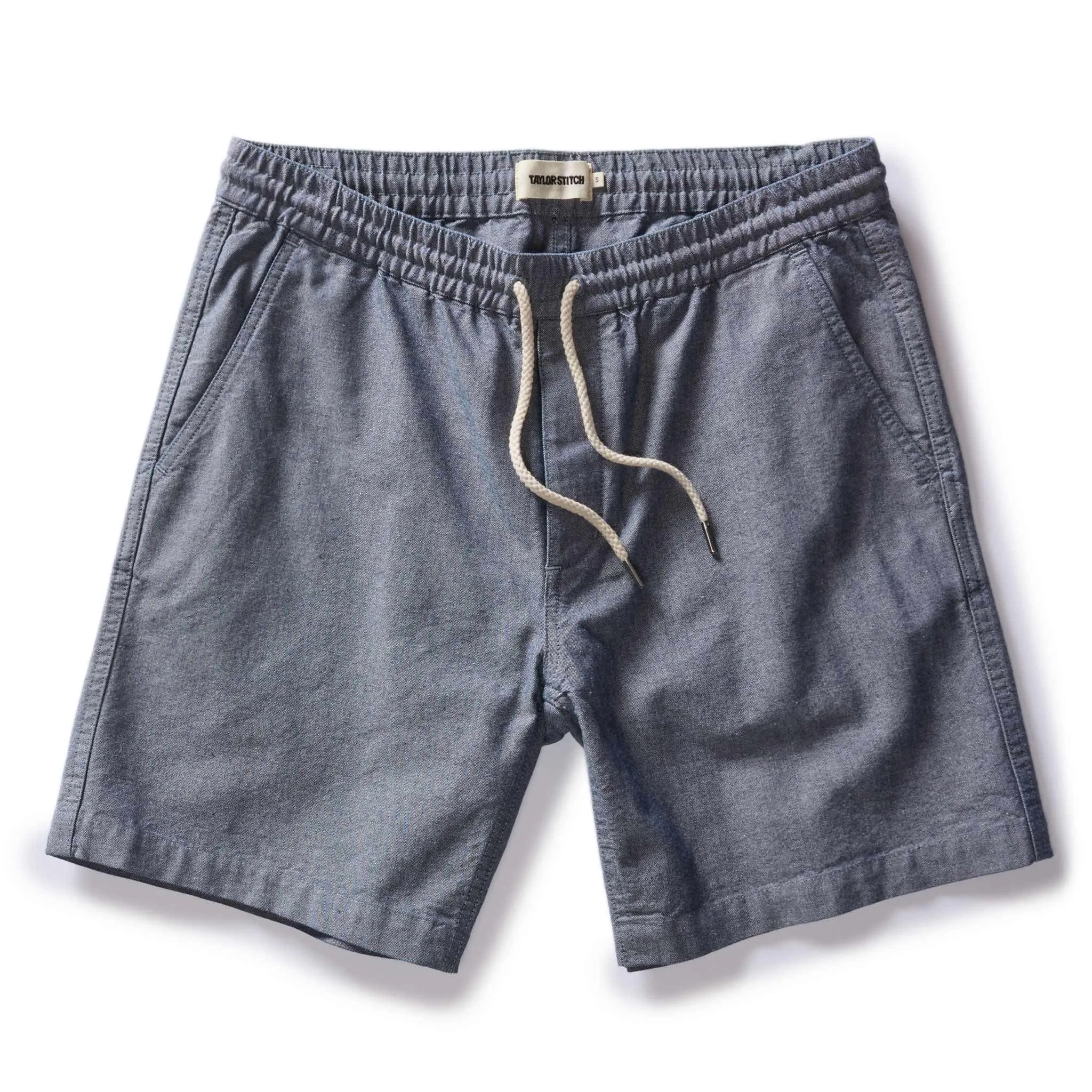 The Apres Short in Indigo Chambray sold by Taylor Stitch