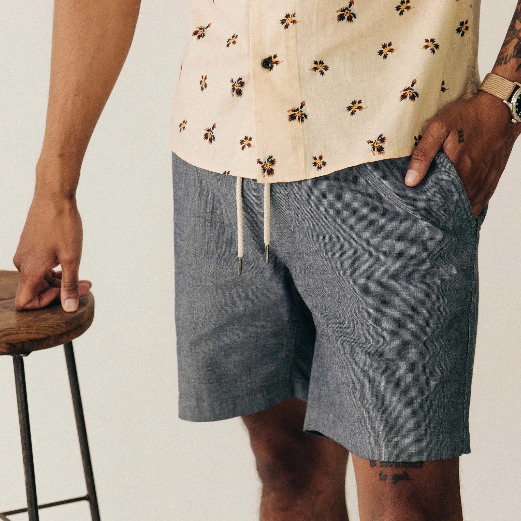 The Apres Short in Indigo Chambray sold by Taylor Stitch product image thumbnail 2