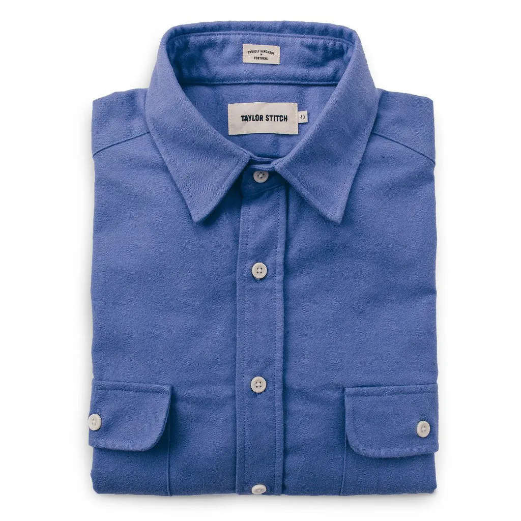 The Yosemite Shirt in Wild Lupine sold by Taylor Stitch