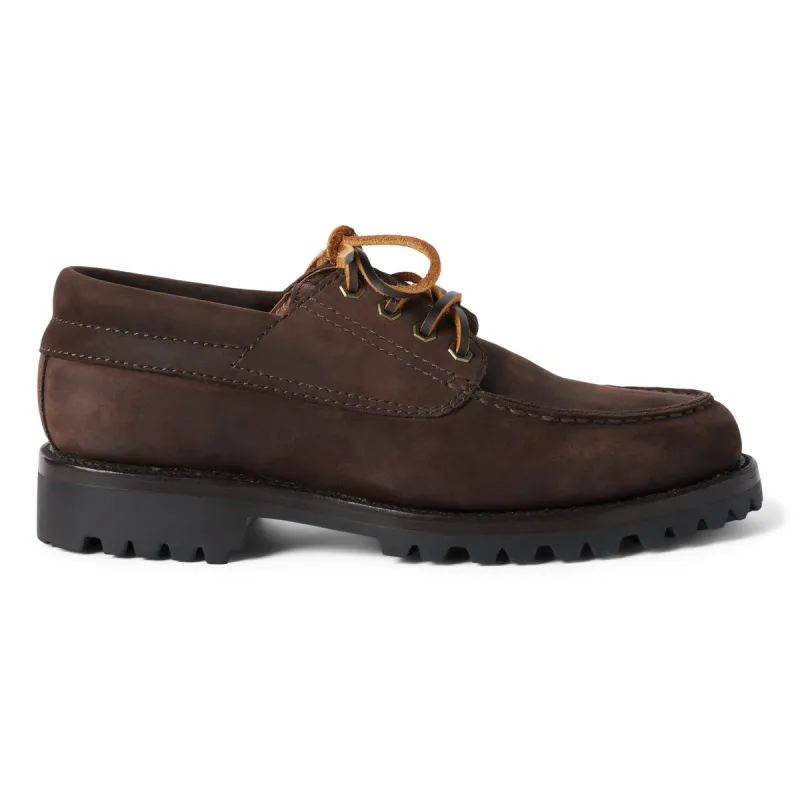 The Ridge Moc in Chocolate Nubuck sold by Taylor Stitch
