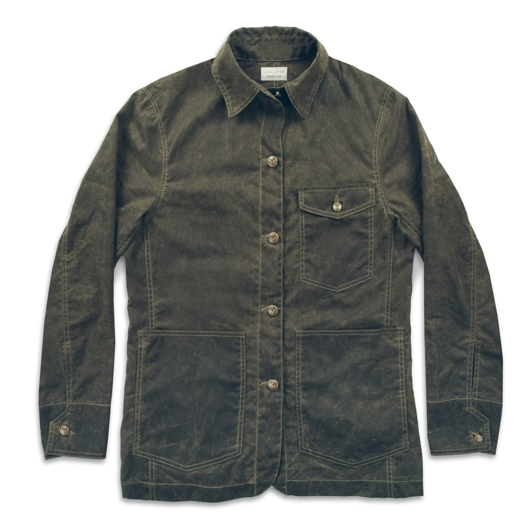 The Project Jacket in Olive sold by Taylor Stitch
