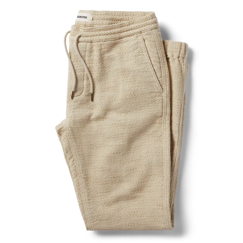 The Apres Pant in Natural Sashiko sold by Taylor Stitch