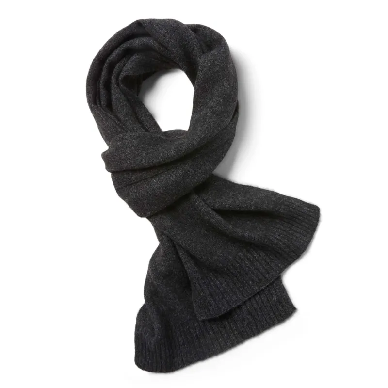 The Lodge Scarf in Heather Charcoal sold by Taylor Stitch