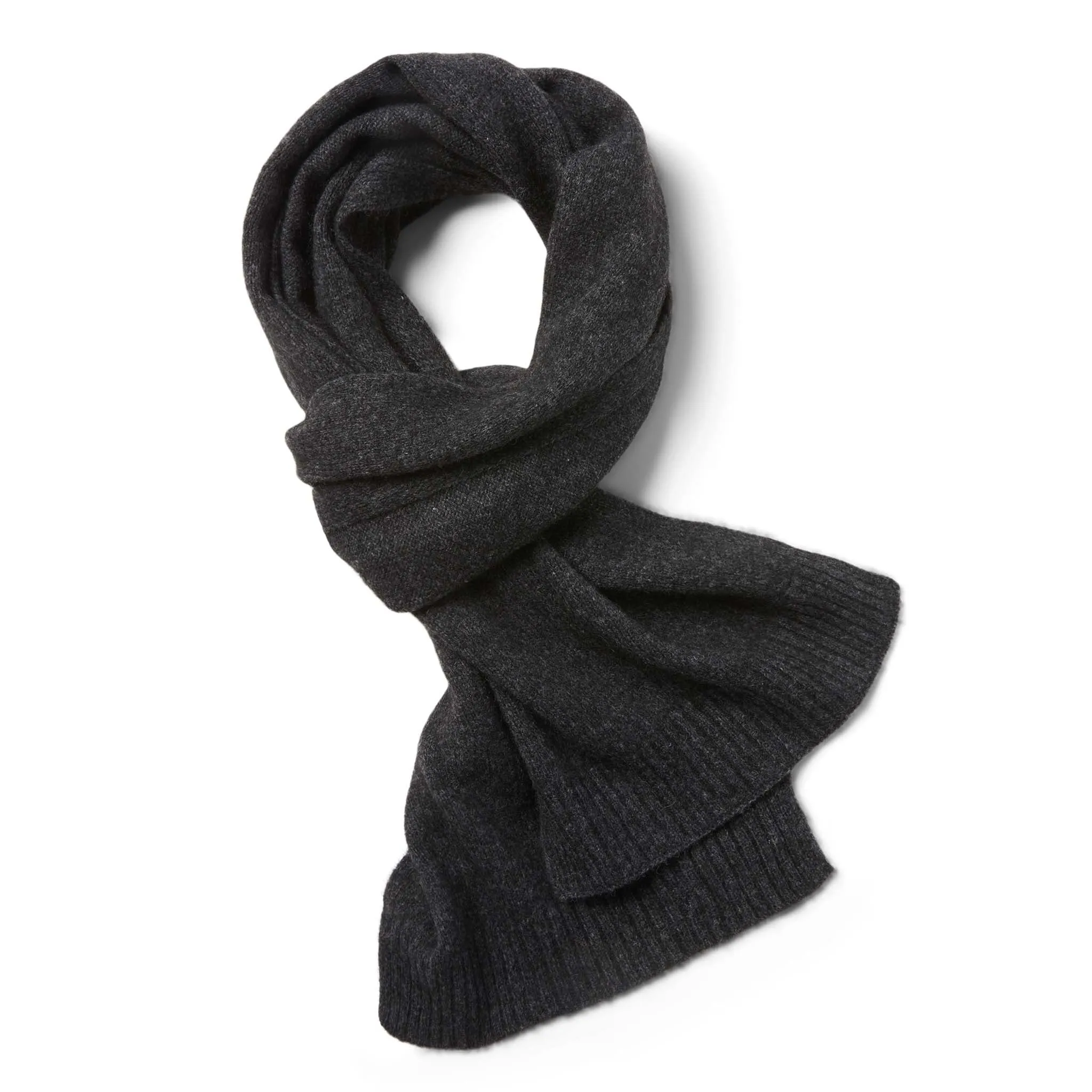The Lodge Scarf in Heather Charcoal sold by Taylor Stitch