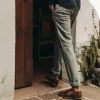 The Easy Pant in Navy Linen Herringbone sold by Taylor Stitch