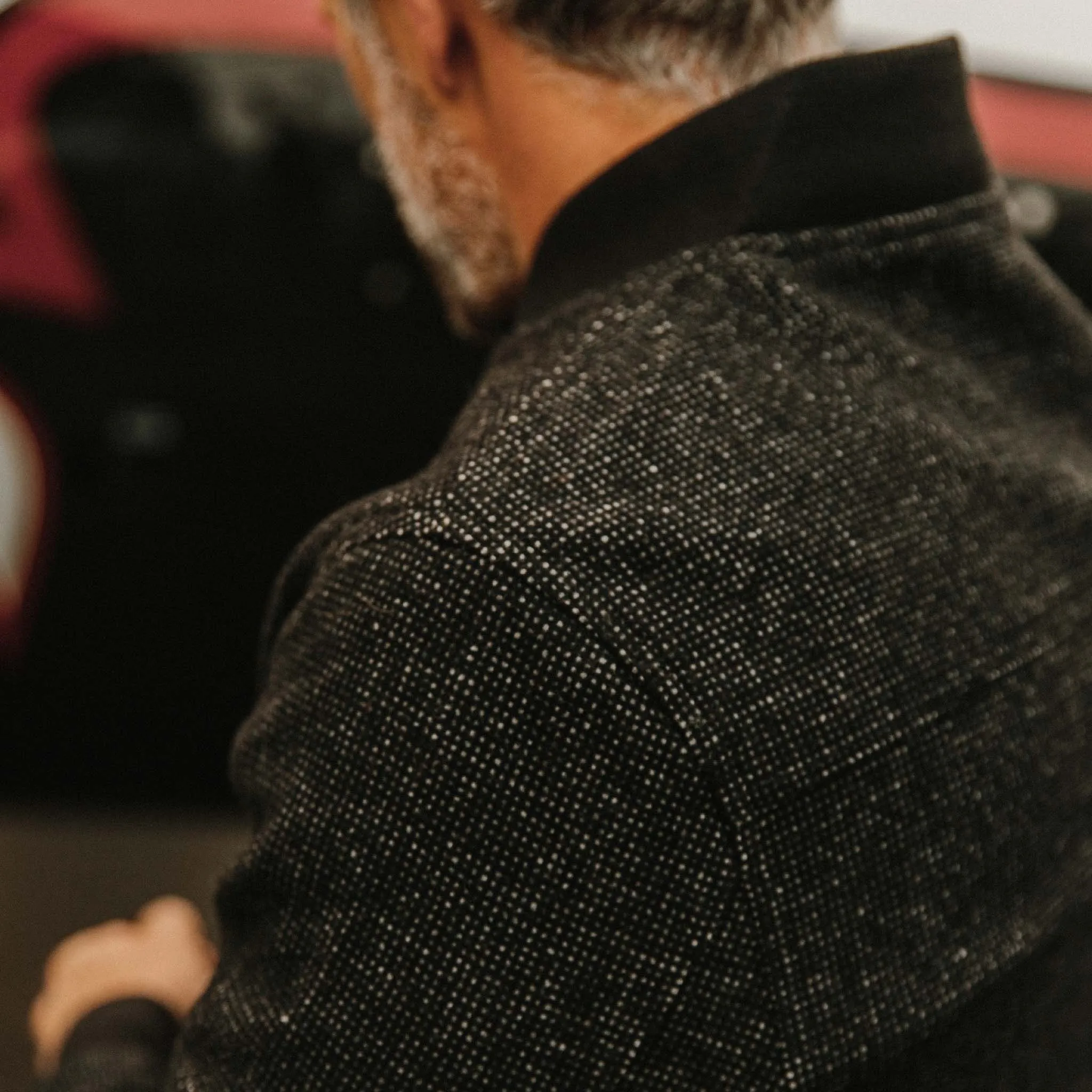 The Bomber Jacket in Charcoal Wool sold by Taylor Stitch product image thumbnail 4