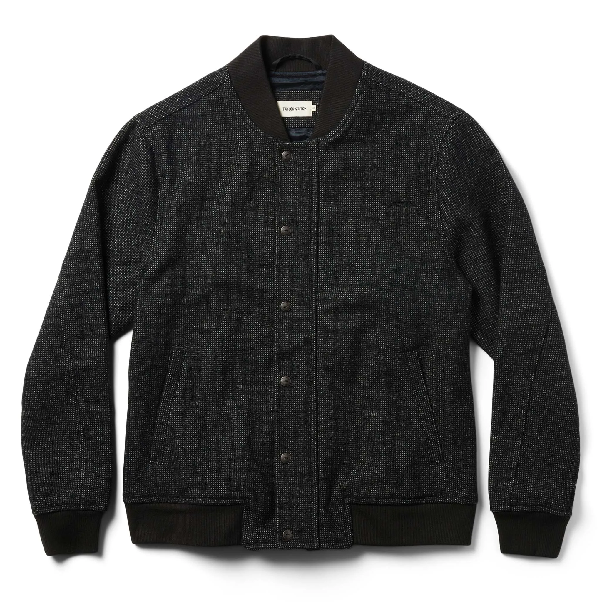 The Bomber Jacket in Charcoal Wool sold by Taylor Stitch