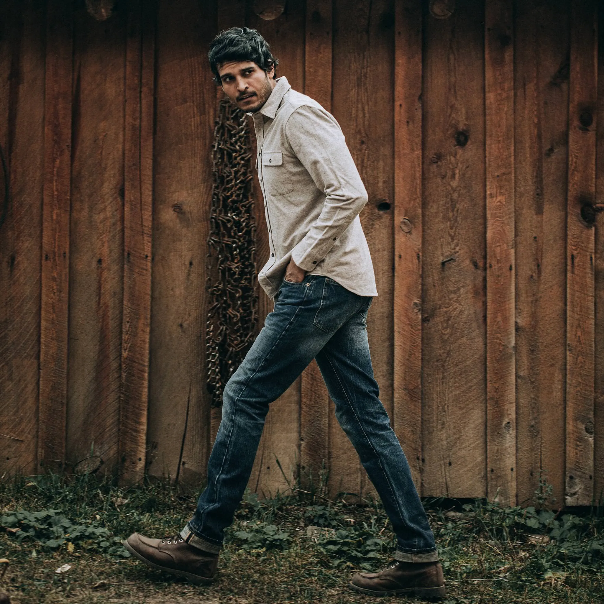 The Yosemite Shirt in Oat Donegal sold by Taylor Stitch product image thumbnail 3