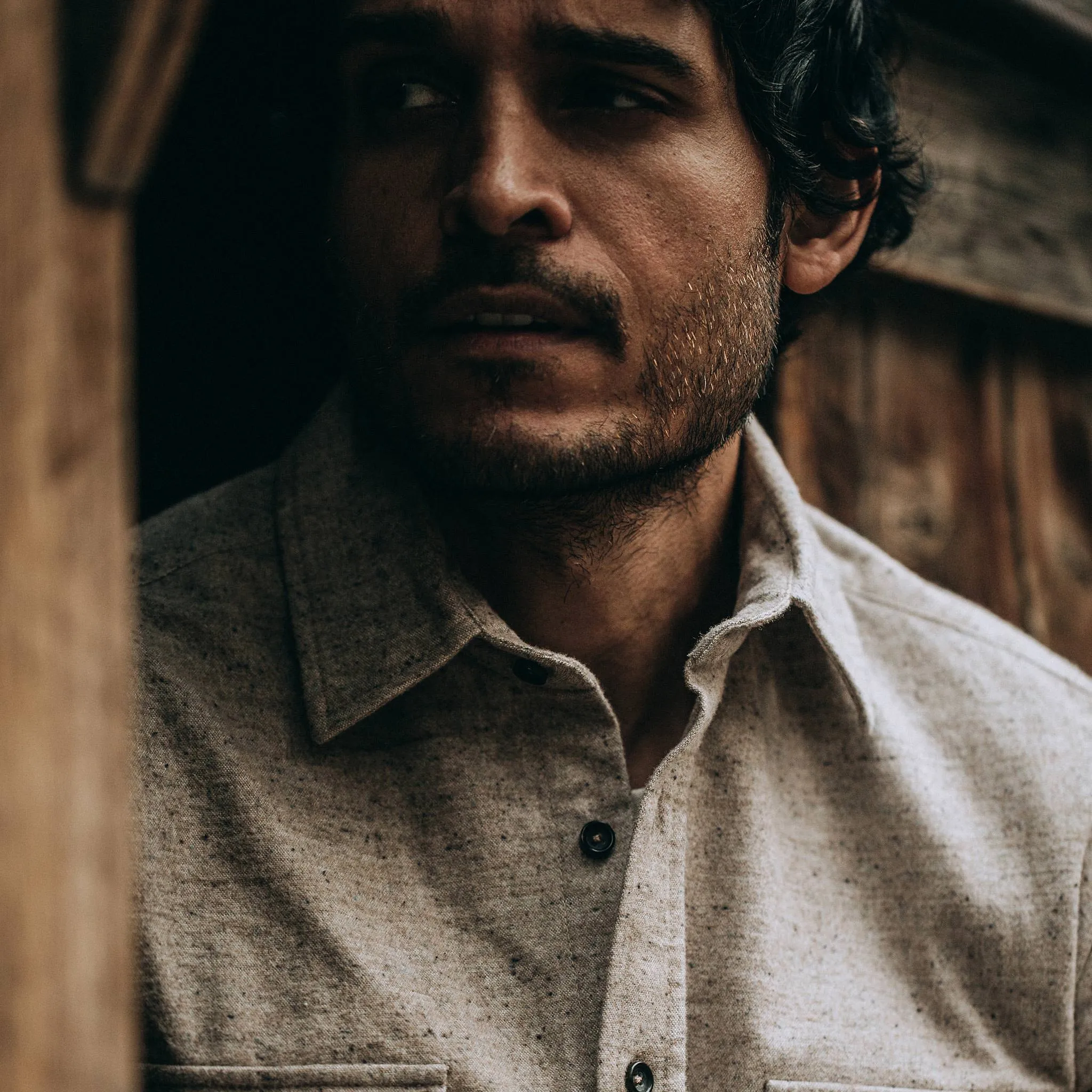 The Yosemite Shirt in Oat Donegal sold by Taylor Stitch product image thumbnail 4