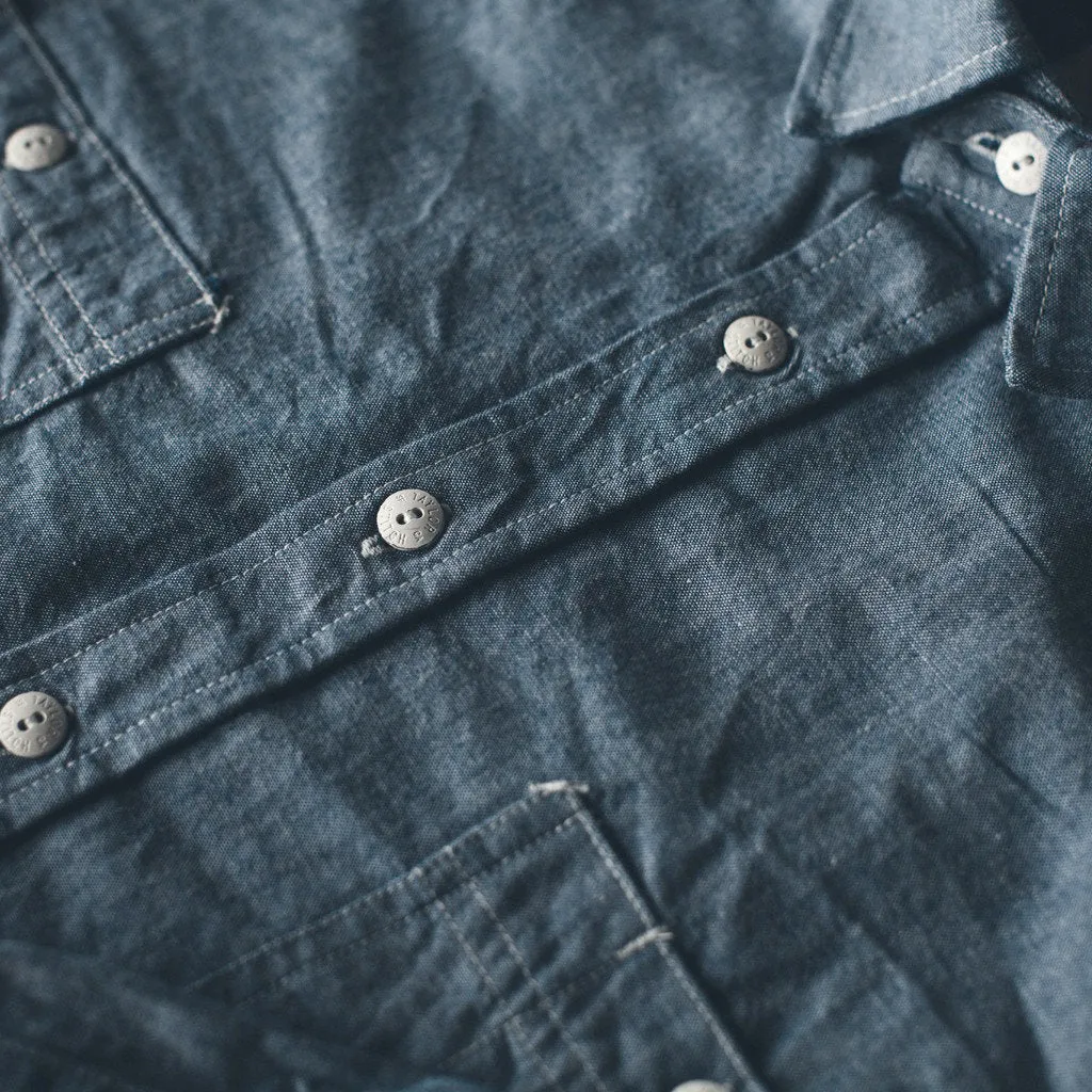 The California in Blue Everyday Chambray sold by Taylor Stitch product image thumbnail 5