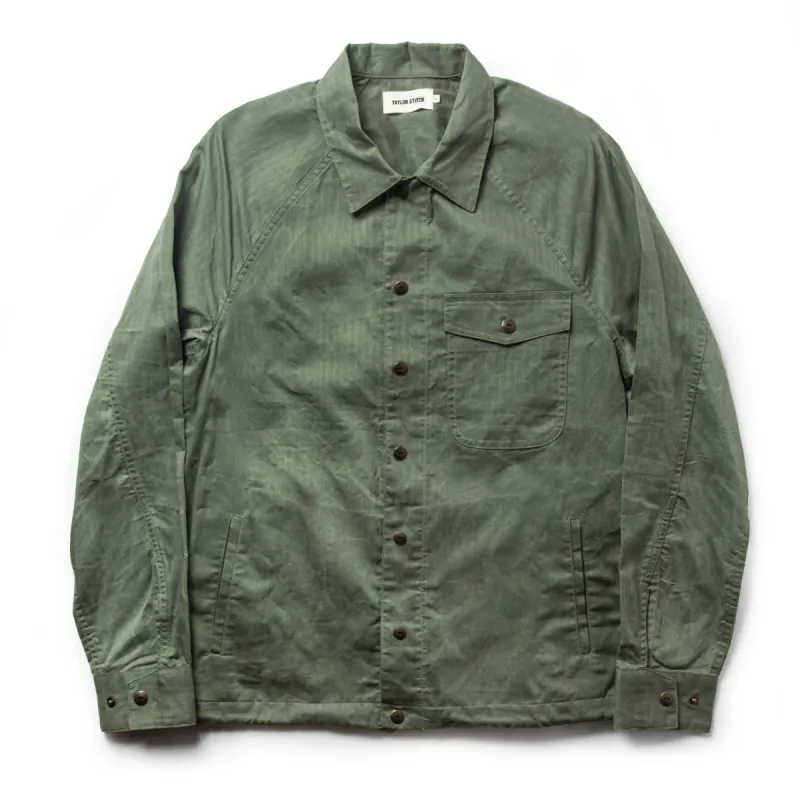 The Lombardi Jacket in Olive Dry Wax sold by Taylor Stitch
