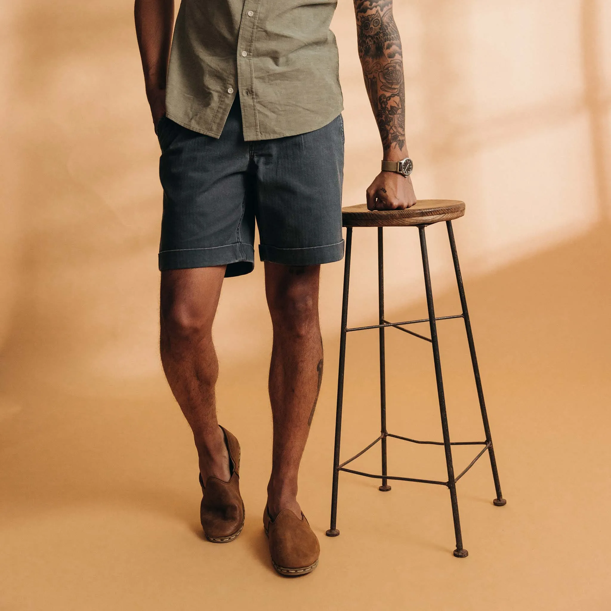 The Matlow Short in Dark Navy Herringbone sold by Taylor Stitch product image thumbnail 2