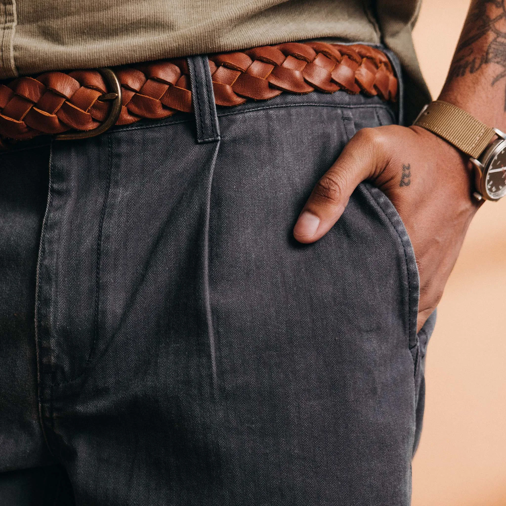 The Matlow Short in Dark Navy Herringbone sold by Taylor Stitch product image thumbnail 4