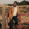 The Wright Jacket in Camel Shearling Leather sold by Taylor Stitch