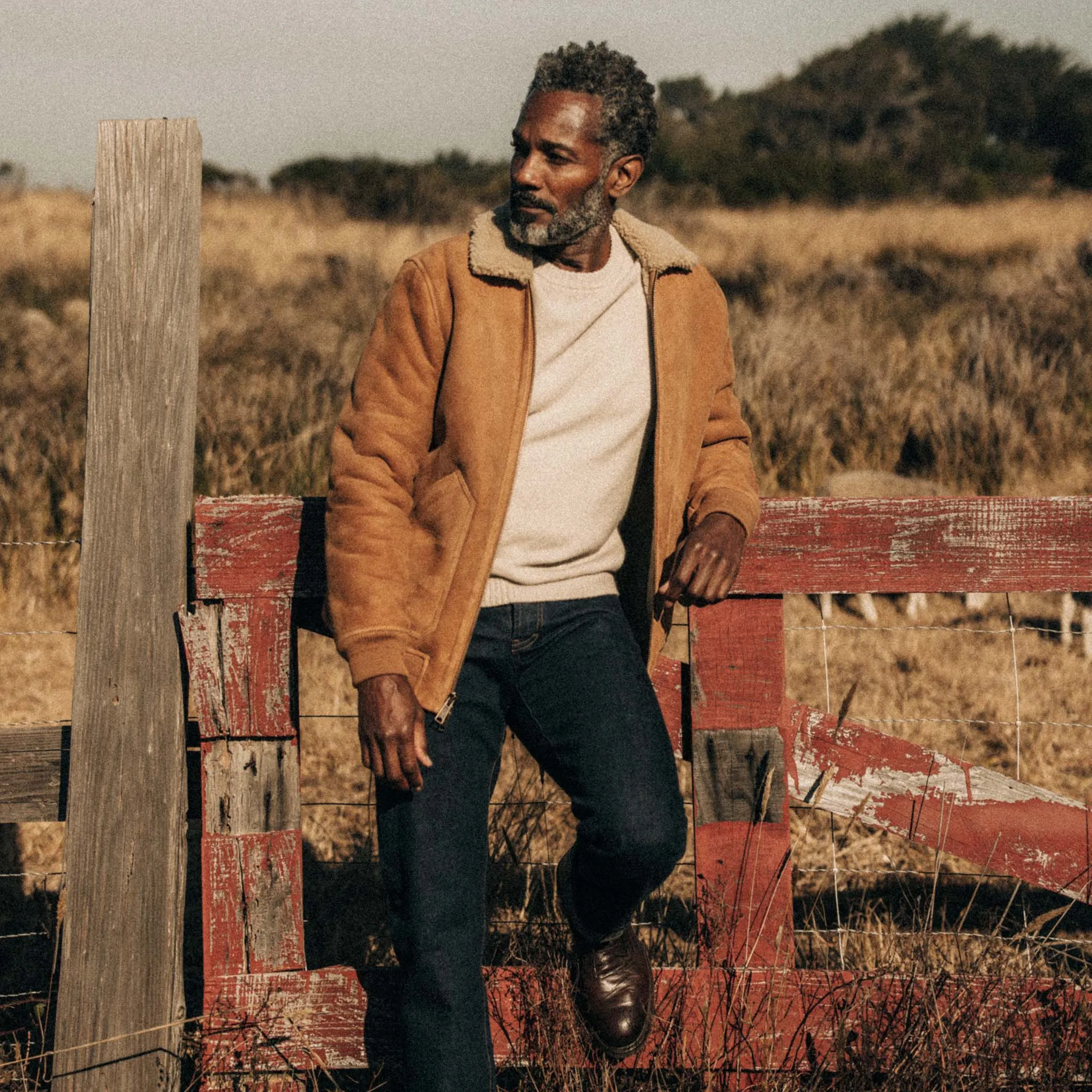 The Wright Jacket in Camel Shearling Leather sold by Taylor Stitch product image thumbnail 2