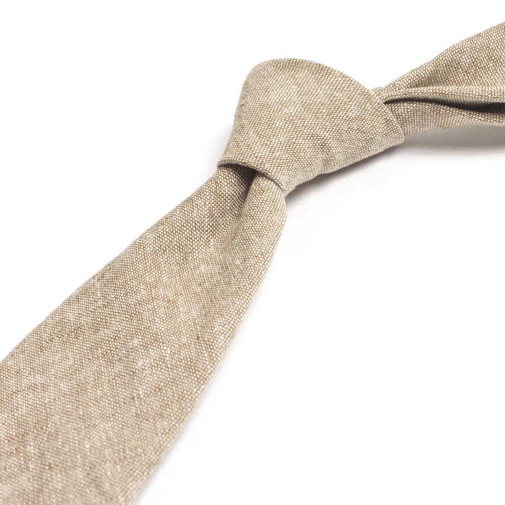 Khaki Linen Chambray Tie sold by Taylor Stitch product image thumbnail 2