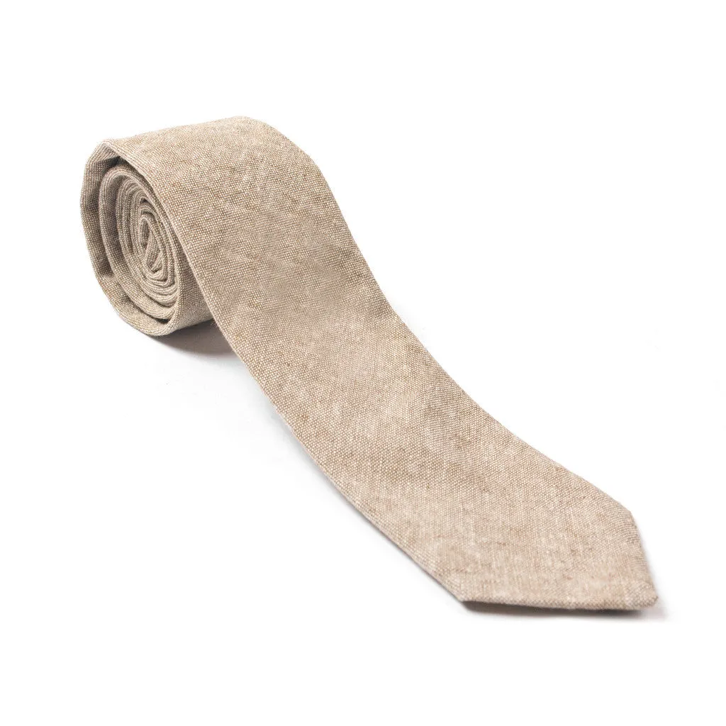 Khaki Linen Chambray Tie sold by Taylor Stitch