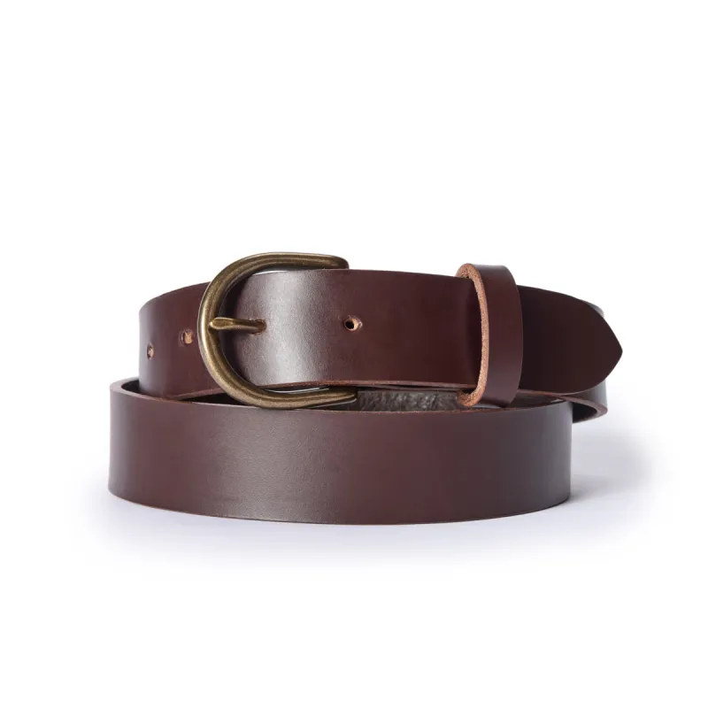 The Foundation Belt in Dark Brown sold by Taylor Stitch