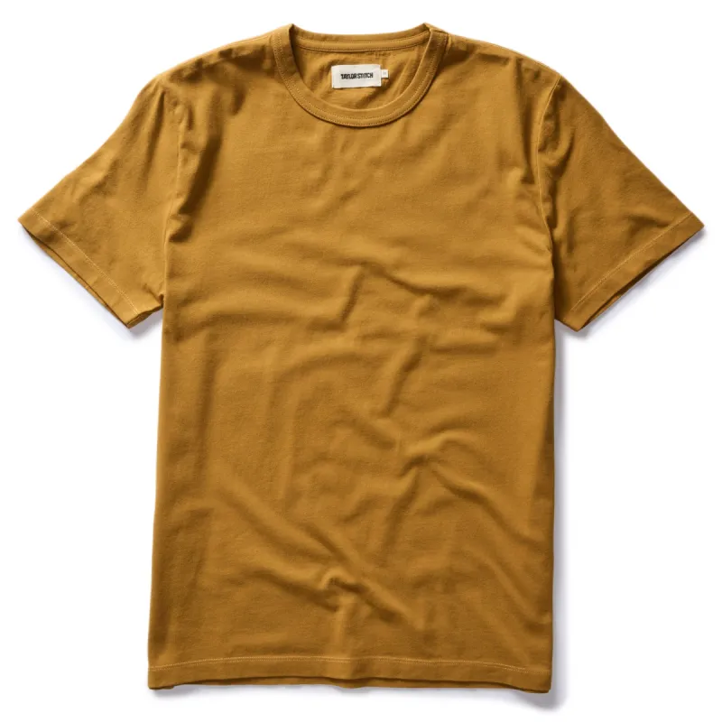 The Organic Cotton Tee in Old Gold sold by Taylor Stitch