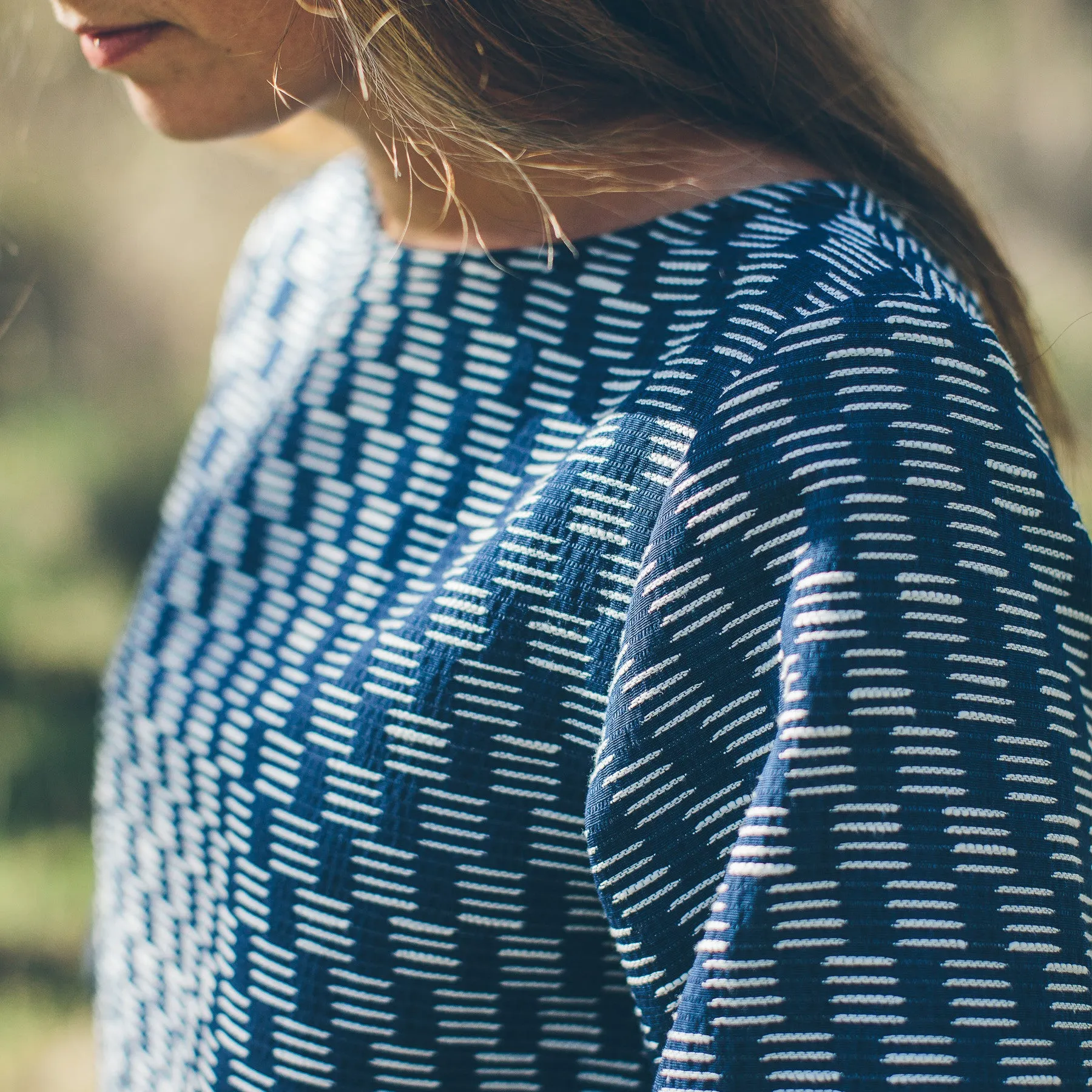 The Sonoma Top in Indigo Jacquard sold by Taylor Stitch product image thumbnail 5
