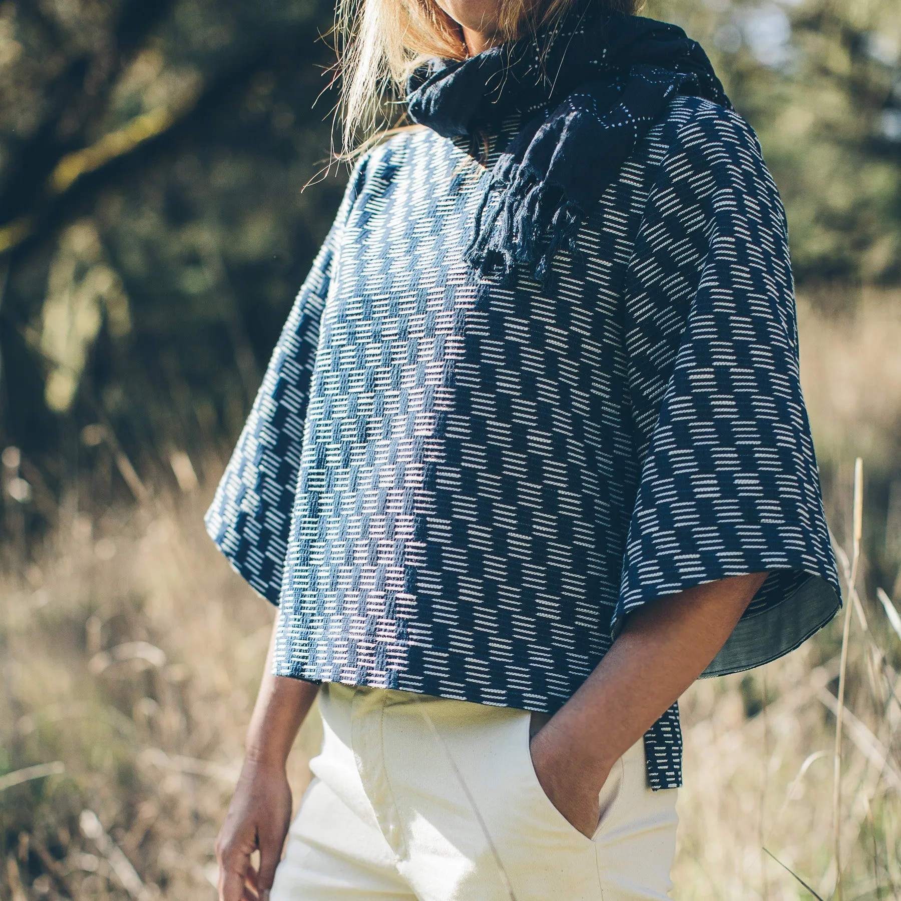 The Sonoma Top in Indigo Jacquard sold by Taylor Stitch product image thumbnail 2
