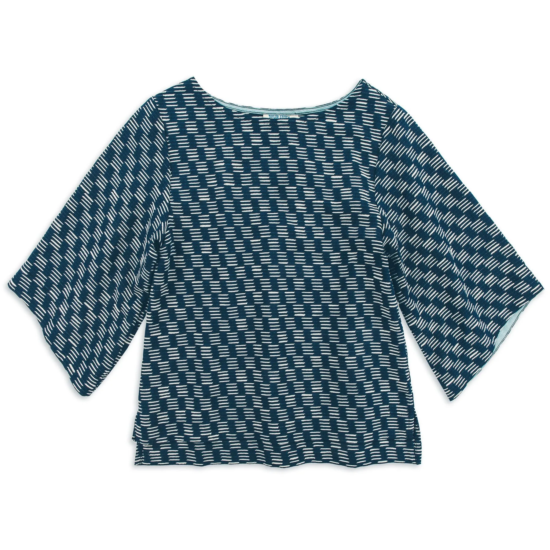 The Sonoma Top in Indigo Jacquard sold by Taylor Stitch