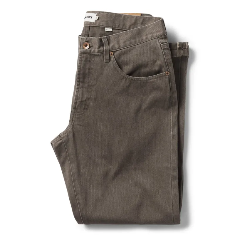 The Democratic All Day Pant in Washed Walnut Selvage sold by Taylor Stitch