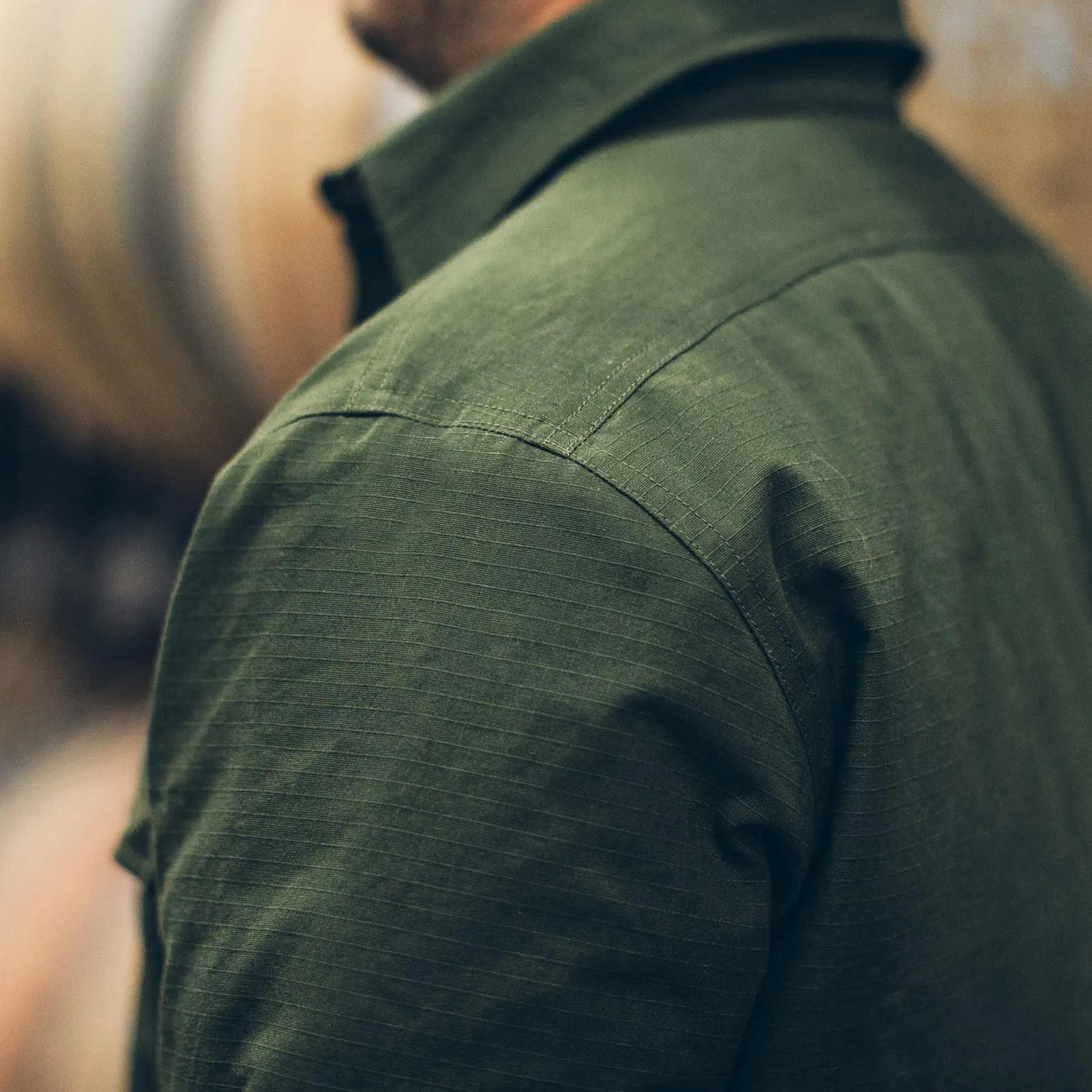 The Chore Jacket in Army Ripstop Canvas sold by Taylor Stitch product image thumbnail 4